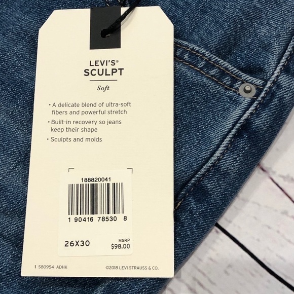 LEVI'S 721 26x30 High Rise Skinny Ripped Jeans - Picture 4 of 10